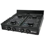 Parilla de gas 4 quemadores color negro