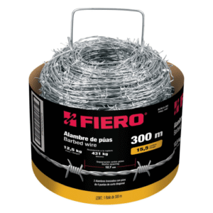 Alambre de puas calibre 15.5 rollo de 300 m.