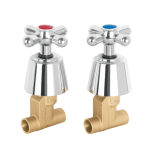 Juego 2 llaves de empotrar soldable tipo cruceta aqua