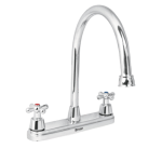 Mezcladora fregadero manerales cruceta acero inox. aqua