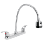 Mezcladora p/fregadero manerales palanca cuello flex aqua