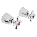 Juego 2 manerales tipo cruceta para llave empotrar aqua