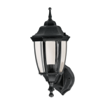 Arbotante farol soportado negro 1xe26