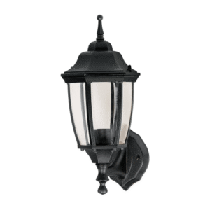Arbotante farol soportado negro 1xe26