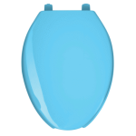 Asiento alargado para wc abierto azul