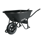 Carretilla 6 ft bandeja plastica llanta reforzada