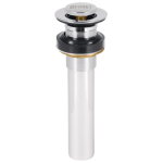 Contra p/lavabo sin rebosadero sistema push cromo 1-1/4?