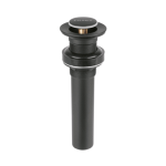 Contra p/lavabo sin rebosadero push laton negro
