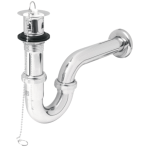 Cespol de laton cromado para lavabo con tapon y cadena