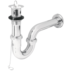 Cespol de laton cromado para lavabo con tapon y cadena