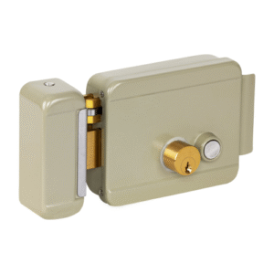 Cerradura electromecanica con boton izq. hermex