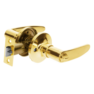 Cerradura manija laton brillante recamara