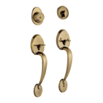 Cerradura entrada laton antiguo mariposa jaladera