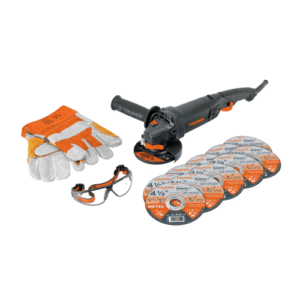 Esmeriladora ind 4-1/2? 950w c/discos lentes y guantes