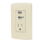 Contacto 2 polos + tierra con 2 puertos usb italiana