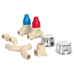 Kit de conexiones y valvulas cpvc para instalacion regadera