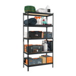 Estante metalico 5 repisas mdf cap.60 kg 183x46x91 pretul