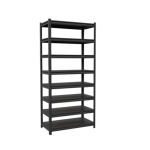 Estante metalico 8 repisas capacidad 80 kg 180x45x85