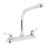 Mezcladora fregadero manerales palanca cuello cobra basic