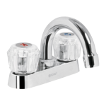 Mezcladora lavabo manerales acrilico cuello curvo basic