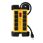 Multicontacto de uso rudo 10 entradas supresor 1200joules