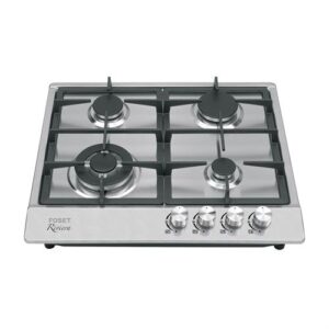 Parrilla de gas empotrable 4 quemadores acero inox foset