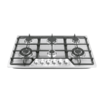 Parrilla gas empotrable 90cm 6 quem acero inox riviera