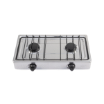 Parrilla de gas de sobreponer 2 quemadores inox foset