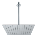 Regadera acero inoxidable 12? con brazo cromado riviera