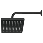 Regadera cuadrada 8? abs con brazo negro aqua