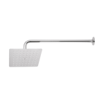 Regadera cuadrada 8? acero inox. con brazo cromo tubig