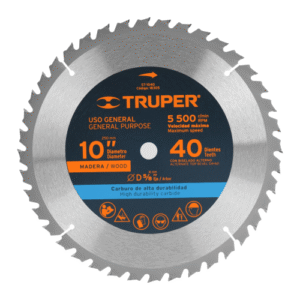 Sierra circular para madera 10? 40 dientes centro 5/8?